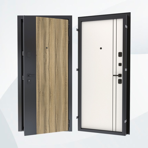Стальная дверь FLAT 90 12 Комби Л 01 6 ФЛ 510